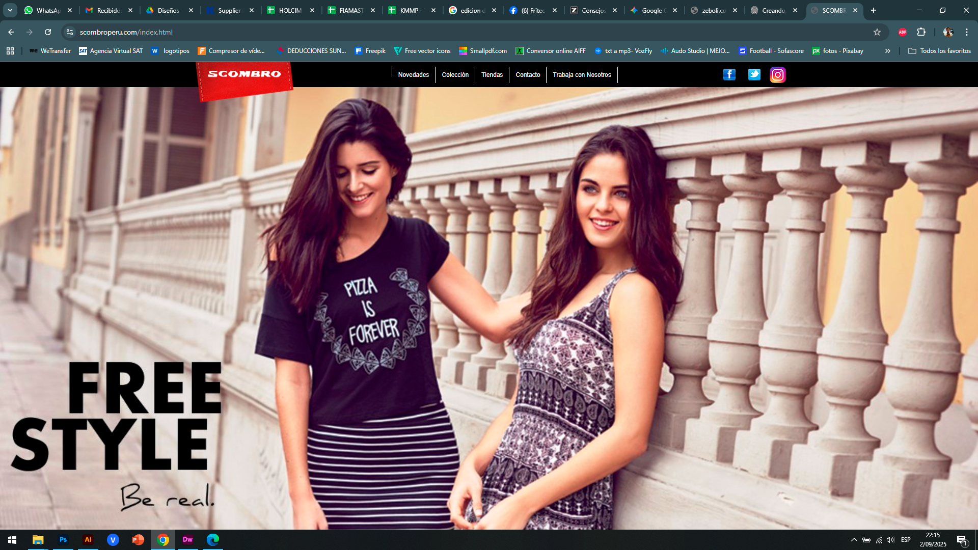 Sitio web de venta de ropa
